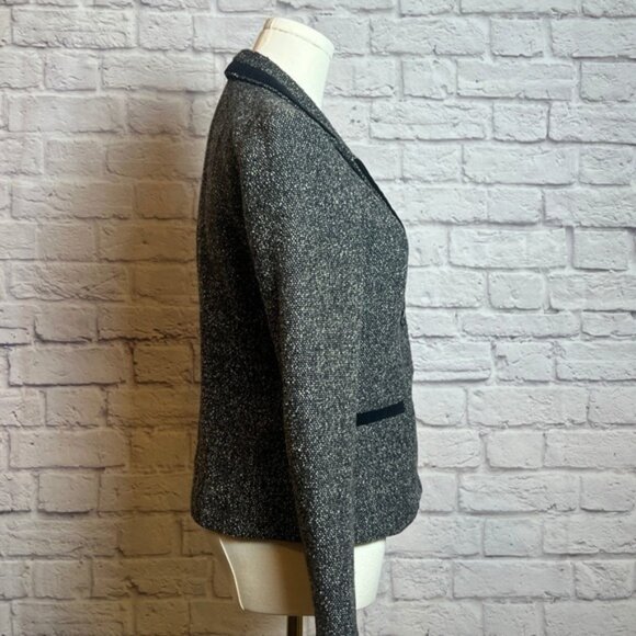 Talbots Petites Wool Blend Tweed Blazer Women's Size 2 Made in USA - Picture 2 of 6